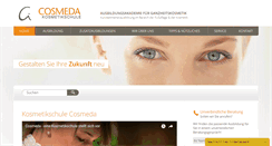 Desktop Screenshot of cosmeda-kosmetikschule.de