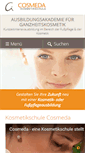 Mobile Screenshot of cosmeda-kosmetikschule.de